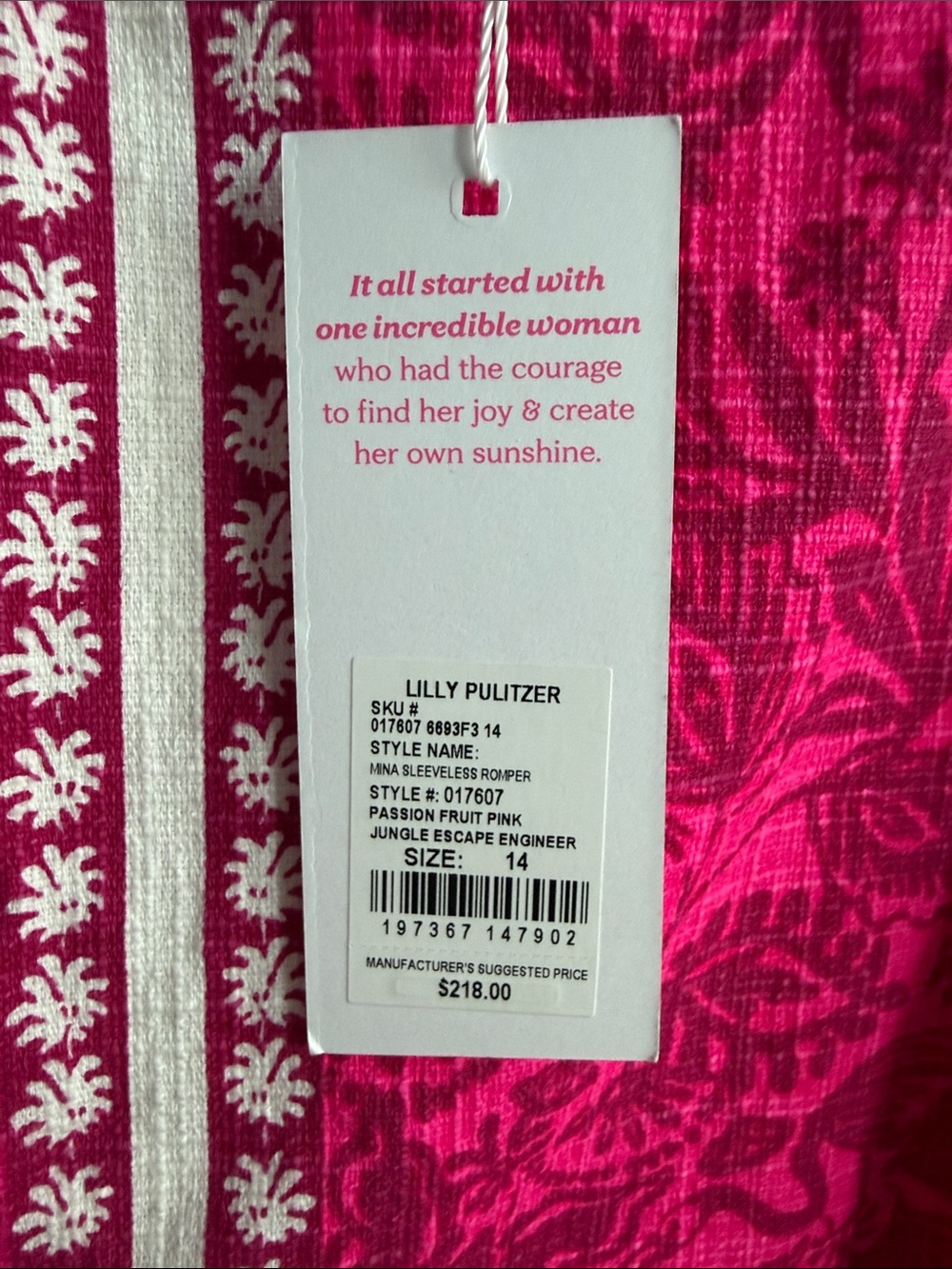 Lilly Pulitzer Hot Pink & White Sleeveless Embroidered Shift Dress + Shorts - Picture 3 of 9